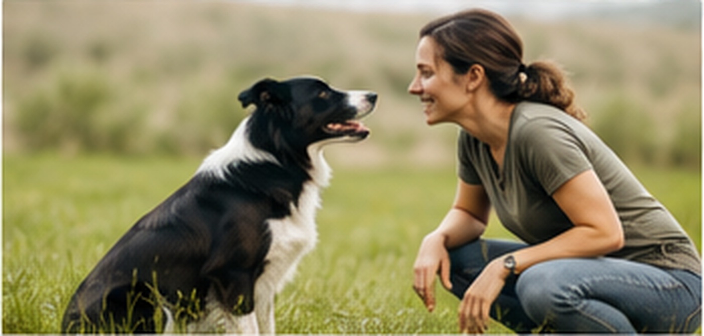 Mensch und Hund in ruhiger Verbindung